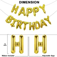 Festiko? Happy Birthday Combo (27 Pcs), Black  Golden Theme Decoration, Party Decoration Supplies (Balloons, Happy Birthday Foil Balloons  Fairy Light)-thumb3