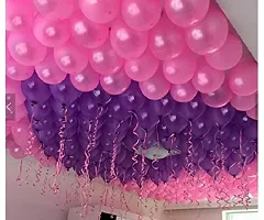 Festiko Balloon Combo + Ribbon ( Pink  Purple) for Birthday/Anniversary/babyshower/Parties/Decoration and Celebration-thumb2