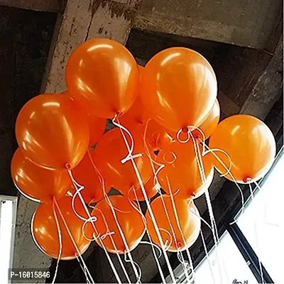 Festiko Balloon Combo + Ribbon ( Orange  White) for Birthday/Anniversary/babyshower/Parties/Decoration and Celebration (Pack of 100)-thumb2