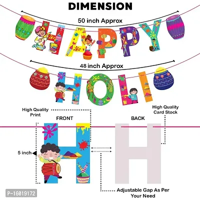 Festiko? Holi Decoration Combo (Set of 28 Pcs) - 1 Pc Happy Holi Banner, 27 Pcs Holi Photobooth Props, Happy Holi Decorations, Holi Party Supplies-thumb4
