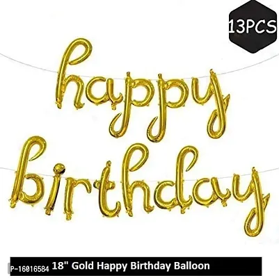 Festiko Happy birthday in 18 script letter Foil balloons/birthday party decoration/Birthday Balloon Hand write/bachelorette birthday decoration (Gold happy birthday foil balloon)-thumb0