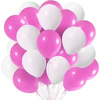 Festiko Latex Balloon Combo Pack of 100 Pcs (Pink and White) for Girls Birthday/Baby Shower/Anniversary Parties-thumb1