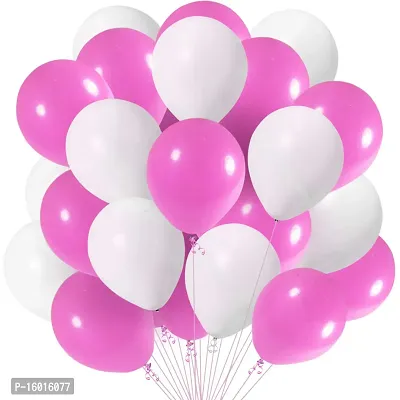 Festiko Latex Balloon Combo Pack of 100 Pcs (Pink and White) for Girls Birthday/Baby Shower/Anniversary Parties-thumb2