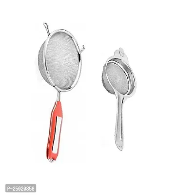 Durable Stainless Steel Soup And Juice Strainer 4 No With Stainless Steel Tea Strainer Pack Of 2