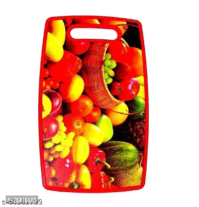 Durable Plastic Fruit Vegetable Beautiful Printed Chopping Board Assorted Design For Kitchen Multicolored Of 1-thumb0