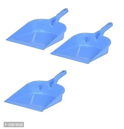 Durable Plastic Dustpan Dust Collector Pan For Home And Kitchen Pack Of 3-thumb0