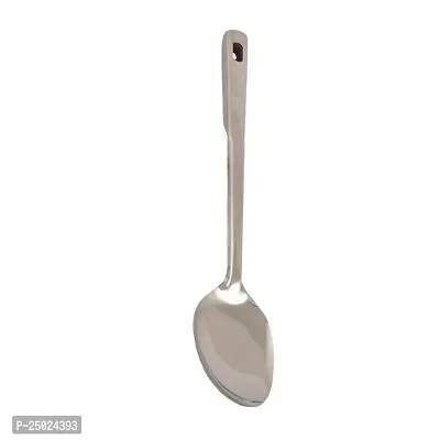 Durable Stainless Steel Cooking Spoon, Silver Pack Of 1-thumb0