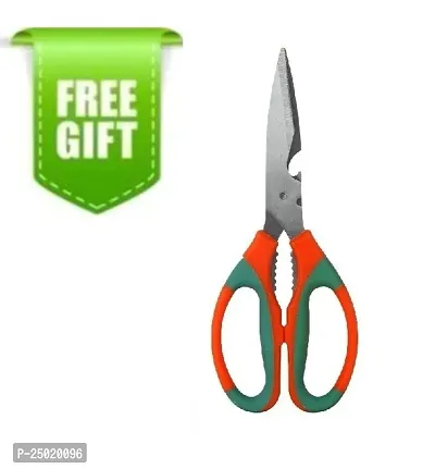 Durable Multipurpose, Kitchen Household And Garden Scissor, Assorted Colour And Free Gift Pack Of 1-thumb0