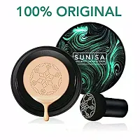 SUNISA BB and CC Cream Foundation With Mushroom Head Air Cushion 20g and 1 Green Tea Stick Mask - (Pack of 2)-thumb3