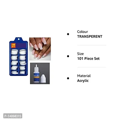 Artificial Nail Set With Glue-thumb4