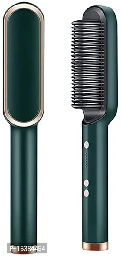 Hair Straightener, Hair Straightener Comb for Women  Men, Hair Styler, Straightener Machine Brush/PTC Heating Electric Straightener with 5 Temperature-thumb0
