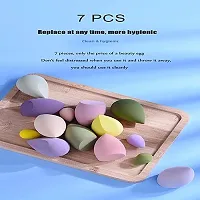 Multicolor Makeup Sponge Set Beauty Blender with Egg Case, Soft Sponge For Liquid Foundation, Creams, and Powders, Latex Free Wet and Dry Makeup ( 4 Big + 3 Mini-7 Pcs set) (MULTICOLOUR) With Dabba-thumb3