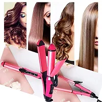 2 in 1 Hair Straightener and Curler(2 in 1 Combo) hair straightening machine, Beauty Set of Professional Hair Straightener Hair Straightener and Hair Curler with Ceramic Plate For Women-thumb1