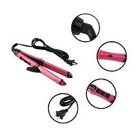 2 in 1 Hair Straightener and Curler(2 in 1 Combo) hair straightening machine, Beauty Set of Professional Hair Straightener Hair Straightener and Hair Curler with Ceramic Plate For Women-thumb2