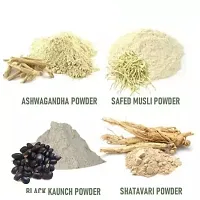 Aneesho Safed Musli, Ashwagandha, Kaunch Seed, Shatavari Powder Combo (25 Grams each - 100g) - Testosterone Booster, Swet Musli Plus-thumb1