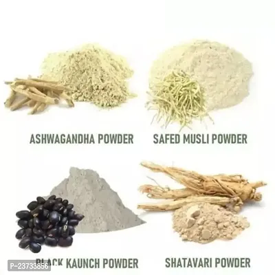 Aneesho Safed Musli, Ashwagandha, Kaunch Seed, Shatavari Powder Combo (25 Grams each - 100g) - Testosterone Booster, Swet Musli Plus-thumb2