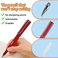 Aneesho 6pcs Inkless Pencils Eternal, Everlasting Pencil Replaceable Head, Infinite Pencil, Inkless Pen, Technology Unlimited Writing Eternal Pencil No Ink, with Replaceable Graphite Nib Pencil-thumb2