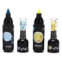 Aneesho Space Theme Bottle Shape Highlighters | Set Of 6 | Planet Theme | Chisel Tip Fine Grip Marker Pen | Ideal Gifts For Stationery Hoarders  Kids | Party Return Gifts For Girls - Assorted-thumb1