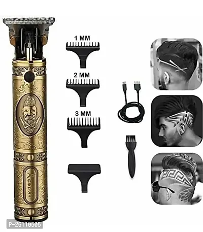 Aneesho  Hair Trimmer for men, Buddha Dragon style T shape zero gapped 4 size adjustable comb for professional haircut and shave vintage t9 metal body cordless rechargeablle battery-thumb0