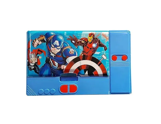 Aneesho Big Size Jumbo Theme Pencil Box - Magnetic Dual Side Opening Dynamic Art Pencil Box ndash; Jumbo Pencil Box for Boys, Kids, Students