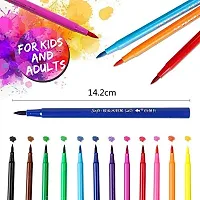 Aneesho Watercolor Brush Pens Set for Painting with Soft Flexible Nylon Brush Tips Calligraphy, Manga, Painting  Art Lettering,for Kids Adults Drawing Sketch Coloring Books (Pack of 12 Shades)-thumb2