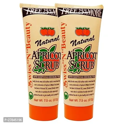 Aneesho  Natural Apricot Scrub 212g Pack of 2, Improved Texture, Anti-Aging, Spa-quality, Gentle Exfoliation, Moisturizing, Sulfate-Free, Cruelty-Free, Suitable for Face and Body, Face Scrub Women  M-thumb0