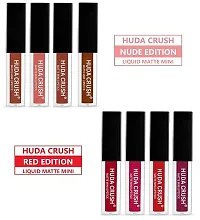 Aneesho BEAUTY Mini Lipsticks Combo Pack of 8 Liquid Matte Lipstick Set, Red and Nude Edition-thumb1
