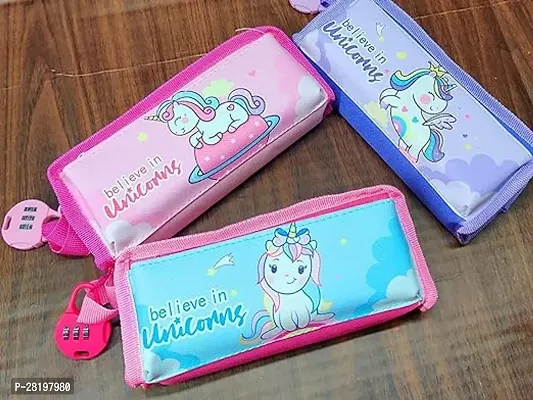 Unicorn Pencil Pouch - Assorted Color - Pack of 1