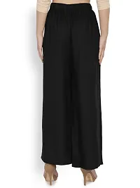 Oxinexx Straight Fit Trendy Rayon Solid Color Palazzo Pants for women free size Palazzo Pant with Pocket-thumb1