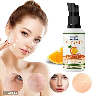 Ameliya Vitamin C Face Serum for Skin Whitening, Glowing Skin,Dark Spots, Brightening Anti Aging Skin Repair Serum-thumb3