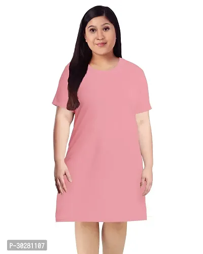 Elegant Pink Cotton Blend Solid Top For Women-thumb0