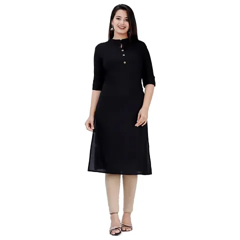 Plus Size Rayon & Cotton Straight Kurtas