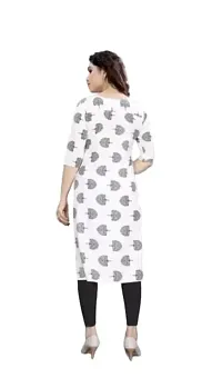 VANGA Fashion Presents Beautiful Crepe Printed Kurti for Women (4XL, White)-thumb1