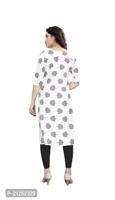 VANGA Fashion Presents Beautiful Crepe Printed Kurti for Women (4XL, White)-thumb2