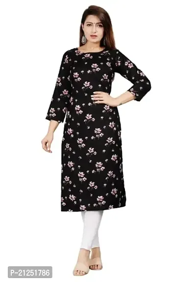 VANGA Fashion Presents Beautiful Crepe Printed Kurti for Women-thumb0