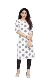 VANGA Fashion Presents Beautiful Crepe Printed Kurti for Women (4XL, White)-thumb2