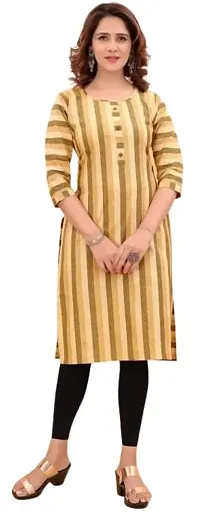 Stylish Khadi Cotton A-Line Printed Kurta