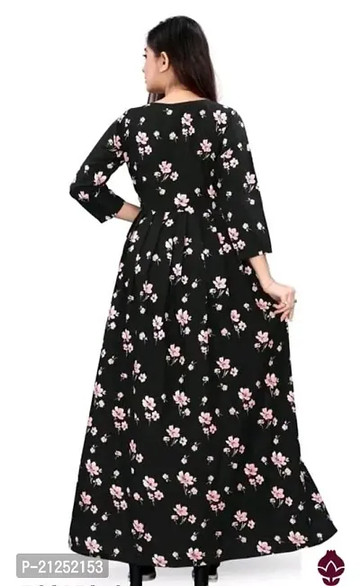 VANGA Fashion Beautiful Crepe Anarkali Gown for Women-thumb2