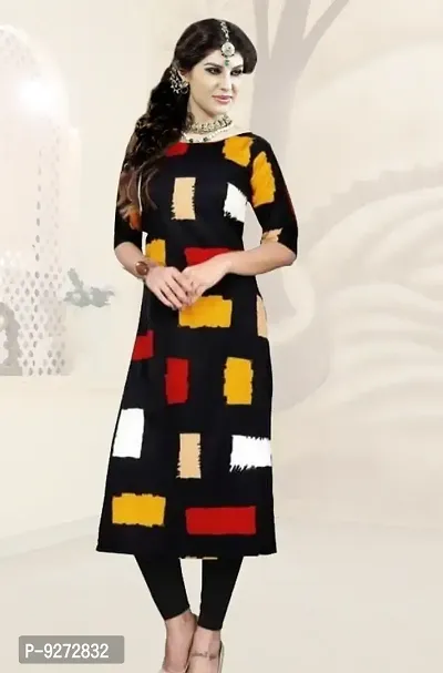 Trendy Crepe Stitched Kurti for Women-thumb0