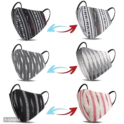 IKAT COTTON REVERSIBLE REUSABLE WASHABLE MASK PACK OF 3