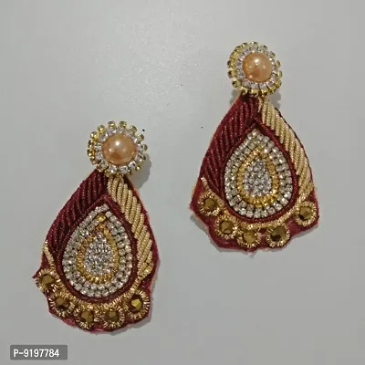 Elegant Fabric Earrings for Women-thumb0