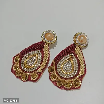 Elegant Fabric Earrings for Women-thumb5
