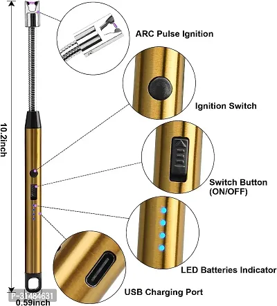 USB Charging Arc Lighter with 360 Degree Flexible Neck-thumb2