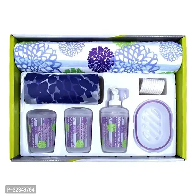 Useful Plastic Printed Bathroom Accessories Set-thumb2