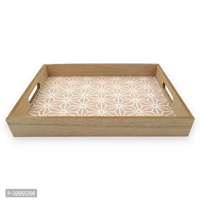 Stylish Wooden Beautiful Table Decor Handcrafted Wooden Tray(36.6 x 26.6 x 4.9 cm)-thumb5