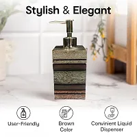 Classy 1 Soap Dispenser, 1 Tooth Brush Holder, 1 Soap Dish and 1 Tumbler (Set of 4 ,SMS-293, Brown)-thumb2