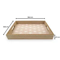 Stylish Wooden Serving Tray (36.6 x 26.6 x 4.9 cm)-thumb3