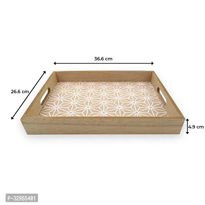 Stylish Wooden Serving Tray (36.6 x 26.6 x 4.9 cm)-thumb4