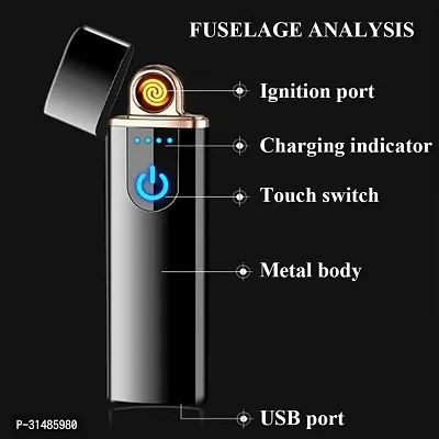 Slim Electronic Touch Sensor Metal Lighter-thumb5