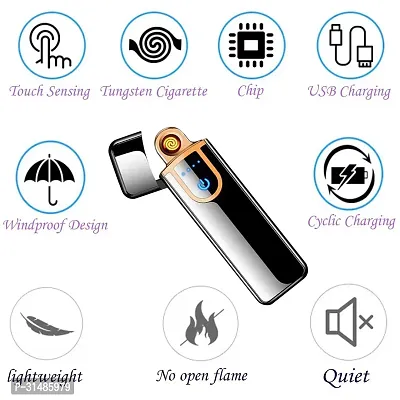 Slim Electronic Touch Sensor Metal Lighter-thumb2